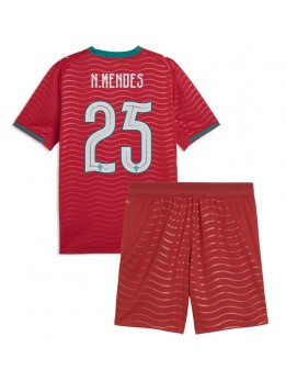 Billige Portugal Nuno Mendes #25 Hjemmedraktsett Barn VM 2026 Kortermet (+ Korte bukser)